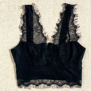 TOPSHOP black lace bralette style top